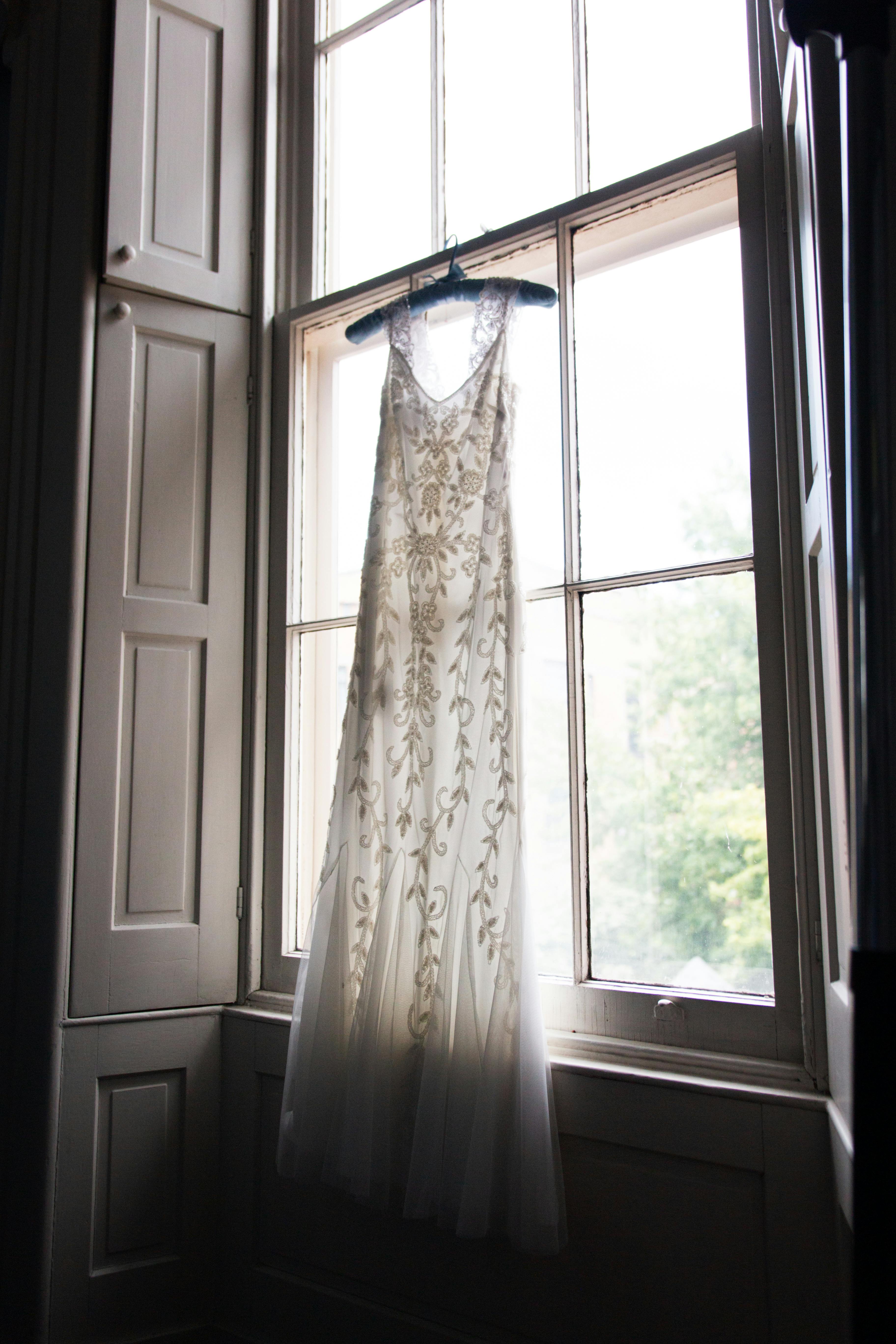 Wedding Dress on Window